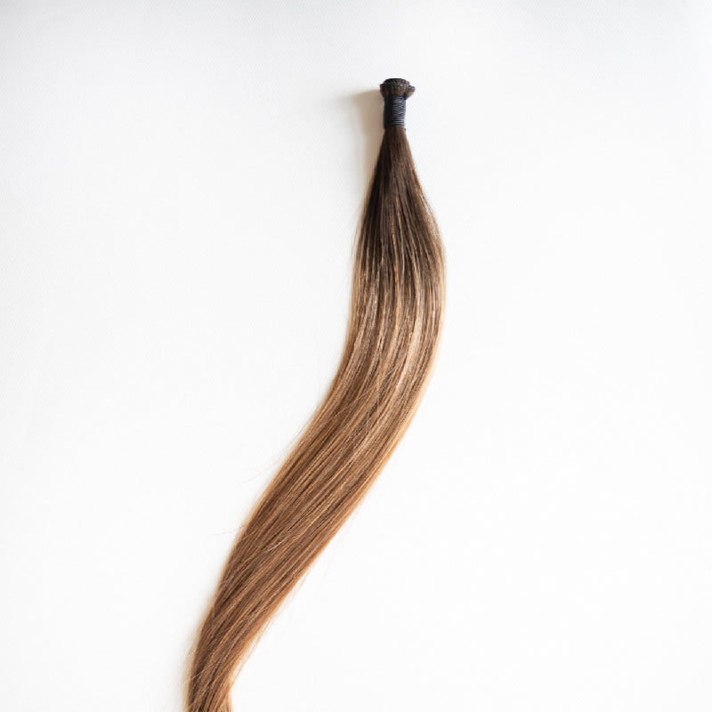 Brunette Luxury Hair Extensions by Harvey J Hair Rooted Pecan